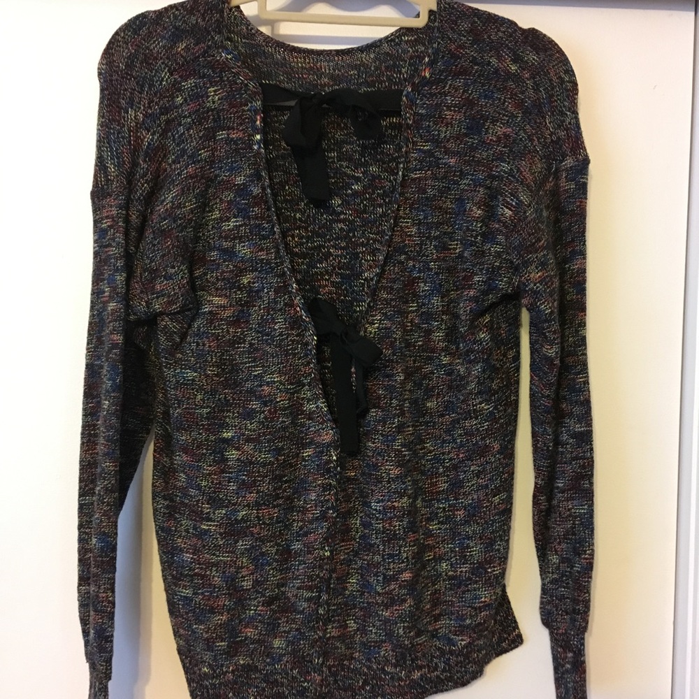 open back urban outfitters sweater with bows